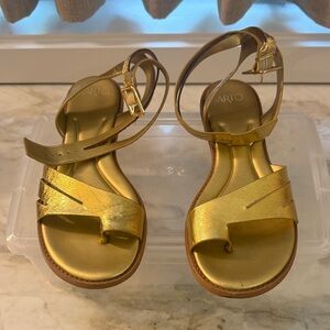 SARTO By Franco Sarto Gold Women's Sandals